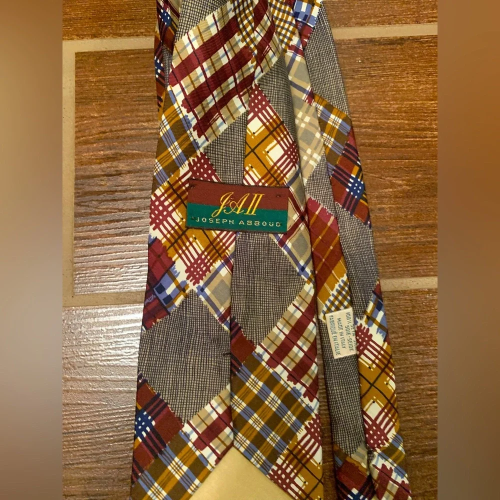 Joseph Abboud Italian patchwork Pure Silk Tie